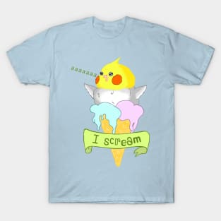 kawaii ice cream cockatiel T-Shirt